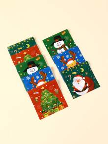 50/100 件圣诞卡通自封糖果袋、圣诞快乐礼品袋（带雪人、圣诞老人、鹿和圣诞树设计）、礼品包装袋、圣诞派对礼品袋、零食袋、巧克力饼干烘焙袋、糖果包装袋、包装袋、家居圣诞装饰、冬季装饰、圣诞装饰、送给朋友和家人的圣诞礼物、新年装饰 - 彩色 - 查看 7