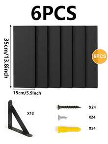 Estantes flotantes de pared, estantes de pared, adecuados para la sala de estar, el baño, el dormitorio, la cocina, la decoración del hogar, los estantes de pared del dormitorio, los estantes montados en la pared, para el almacenamiento de pared, exhibición de estantes de madera de estilo rústico adecuados para libros, plantas, baño, cocina, estantes de esquina de la sala de estar, estantes flotantes, estantes de madera rústica, estantes montados en la pared, adecuados para la decoración del baño, el dormitorio, la sala de estar y las plantas - Multicolor - Ver 7