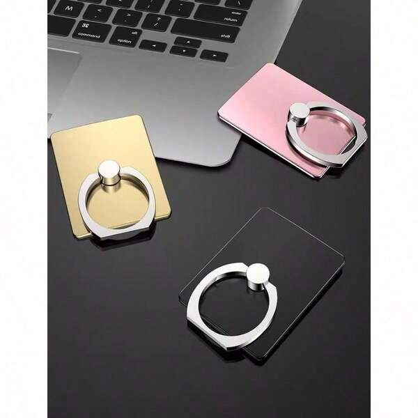 Mobile Phone Ring Holder Sticky Tablet Lazy Finger Buckle Rotating Creative Buckle Folding Metal Anti-Drop Compatible With IPhone, Android Phone, Gift For Birthday, Family, Friends Phone Grip Phone Holder