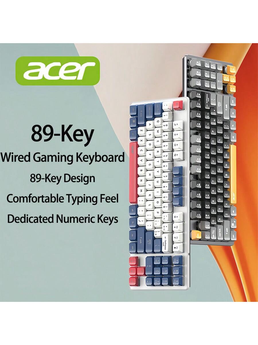 Acer لوحة مفاتيح OKW216 ذات إحساس ميكانيكي، تصميم...