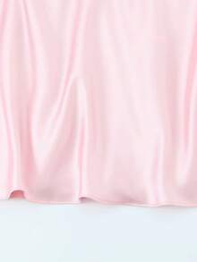 DEEKA New Sexy V-Neck Satin Slip Backless Dress, Elegant Party Cocktail Gown - Baby Pink - View 8