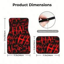 4pcs Set Suitable For All Car Models Red Y-Shaped Design Car Floor Mats, All-Season Vehicle Floor Mats With Non-Slip Base, Easy To Clean Car Interior Accessories - HA Red - 查看 3