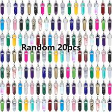 15/20/30pcs Assorted Natural Stone Pendant, Teardrop & Heart Shaped Charms, Suitable For Jewelry Making - Multicolor - View 21