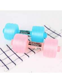 1/2 piezas Mancuernas ajustables de 1000ml, equipo de pesas, mancuerna de agua para entrenamiento en el gimnasio del hogar, botella de plástico para ejercicios de yoga (Color: Rosa o Azul, envío aleatorio)