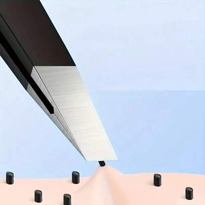 1pc High Precision Ultra-Thin Flat-Tip Blackhead, Eyebrow & Eyelash Tweezers, For Men's Beard Removal And Women's Eyebrow Grooming