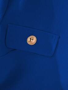 女士纯色长袖单排扣短款休闲夹克薄款外套，春秋季