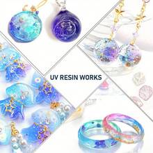 500g/1000g Resina UV de Alta Qualidade - 500g/1000g Resina UV Cristal Transparente, Adequada para Fabricação de Joias, Artesanato DIY - Cura Rápida, Alto Brilho e Livre de Bolhas, Perfeita para Moldagem, Revestimento e Projetos Artísticos - Multicolorido - Visão 7