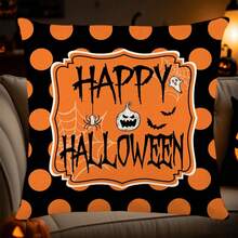 Spooky Halloween Ghost Pumpkin Pillow Cover - Add Boo-Tiful Charm To Decor - White - View 4