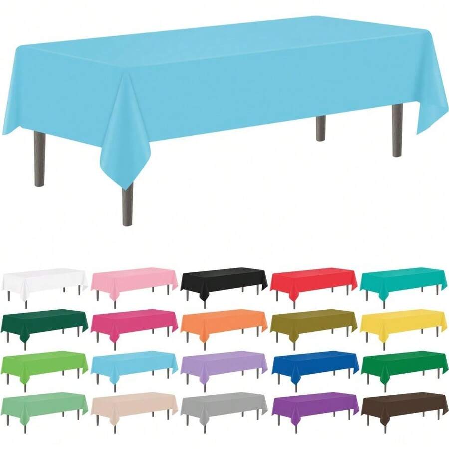 6 pachete de fețe de masă din plastic de unică folosință, fețe de masă dreptunghiulare și fețe de masă din plastic, albastru regal, pentru o petrecere