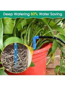 No More Overwatering! Solar Drip Irrigation - 15 Plants, 2200mAh Backup Battery, 6 Timers | Garden Greenhouse Patio Plants - Black - View 7