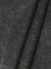 1 Piece Men's Retro Street Costume T-Shirt-230GSM Washed Cotton Loosening T-Shirt With Night Exploration Halloween Pattern Printing, All Quarter Casual Wear And Holiday Gifts, Halloween Clothes - 黑色 - 查看 5