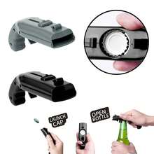 Portable Handheld Bottle Opener – No-Power Plastic Cap Launcher For Beer, Soda & Beverages | Party, Camping & Kitchen Essential (Single-Pack), Halloween And Christmas Party Supplies - Black - View 2