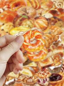 50/150/250pcs Baking Bread & Dessert Stickers For Decorating Luggage, Skateboard, Phone, Computer, Scrapbook - Multicolor - View 6