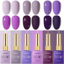 XEIJAYI 6pcs 15ML Spring Nail 2025 Fashion Nails Art Nail Gel Polish Soaking UV LED Nail Gel Salon Female Nail Art Tools Fashion Nails - 彩色 - 查看 5