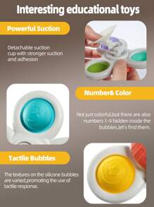 1个12-18个月婴儿吸盘旋转玩具，1-3岁儿童旋转陀螺感官玩具，婴儿穿线玩具，1-3岁男孩女孩圣诞节生日礼物玩具，婴儿玩具，幼儿玩具，感官玩具，玩具，婴儿感官玩具，儿童玩具>其他儿童益智玩具，圣诞节，万圣节，感恩节婴儿玩具，穿线，婴儿游戏（配件颜色随机）