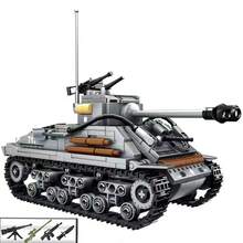 1 件 500+ 片拼装积木模型，赛车系列坦克仿真模型摆件收藏道具