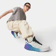 LI-NING 李宁男士 SOFT GO 2 V4 记忆海绵系带休闲鞋，经典休闲鞋，通勤时尚，AGLV091 - 白色 - 查看 2