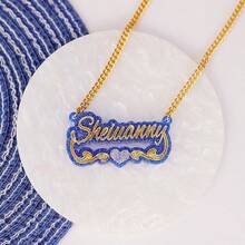 1PC Bông tai tre Acrylic tùy chỉnh, Bộ vòng cổ tên, Bông tai tên cá nhân, Bông tai tre tên, Vòng cổ tên Acrylic, Quà tặng cho phụ nữ, trẻ em, Hồng, Vàng, Phong cách, Đầy màu sắc, Cổ điển, Đơn giản, Unisex, Thường ngày, Dễ thương, Tùy chỉnh, Cá nhân hóa, Độc đáo, Quà tặng lý tưởng cho anh ấy, Quà tặng lý tưởng cho cô ấy, Cô ấy, Bạn trai, Bạn gái, Bố, Mẹ, Gia đình, Bạn bè, Cho ngày kỷ niệm, Cho sinh nhật, Cho lễ tốt nghiệp, Cho vũ hội, Cho bữa tiệc, Trang sức thép không gỉ - vàng - Xem 18