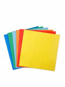 20张生日派对双层餐巾纸,一次性派对用品,纯色及印花餐巾纸,创意纸巾,面巾纸,生日派对餐巾纸,餐饮酒店用品餐巾纸,方形餐巾纸 - 彩色 - 查看 5