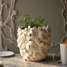 Floral Embossed Mold - Easy Release Silicone Candle Mold, Multipurpose, Suitable For Making Candles, Wax Melts, Succulent Planters, Cosmetic Storage Boxes And Pen Holders, Reusable DIY Craft Tool, Ideal For Home Decor Enthusiasts - Mold 20 - View 5