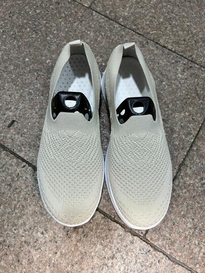 Women's Breathable Mesh Casual Shoes, Flat Slip-On Sneakers, Minimalist Versatile, Comfortable Fit, Plus Size, Solid Color, Casual Athletic Shoes, Suitable For Workout, Daily Wear, Walking, Work