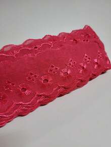 English Embroidery Piece 5cm Wide - 13.70 Meters Long. Embroidered Lace - Đỏ - Xem 2