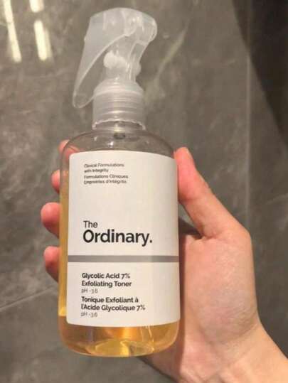 The Ordinary ácido glicólico 7% exfoliante 240ml uso nocturno todo tipo de piel cuidado facial elimina células muertas revitaliza rostro skincare cosmético tratamiento belleza