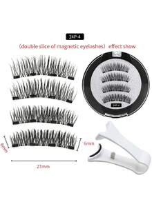 Magnetic Eyelash Set - Natural Lashes, No Glue Or Eyeliner Needed, Lightweight & Reusable, Optional Comes For Easy Application - Multicolor - View 9
