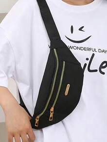 Casual Waterproof Women's Waist Bag, Shoulder Sling Bag, Women's All-In-One Waist Bag, Crossbody Bag - Black - View 7