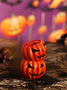 1Pc/1Set Pumpkin Candlestick Desktop Decorative Item, Scented Candle Stand Gift, Halloween Present, Pumpkin Ornaments, Halloween Atmosphere Decoration Props, Desktop Decorations, Halloween Party Decorations, Thanksgiving Candlestick Party, Pumpkin Ornaments, Witch Hat Pumpkin Decorations, Home Decor Halloween Decor Room Decor