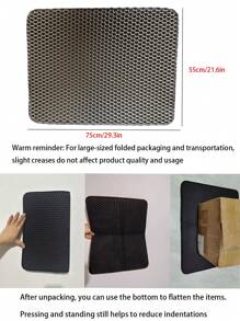 Large Double-Layer EVA Material Cat Litter Mat, Anti-Splash & Leak, Washable Litter Trapping Mat, Convenient Cleaning, Multiple Sizes Available, Pet Cat Litter Box Mat