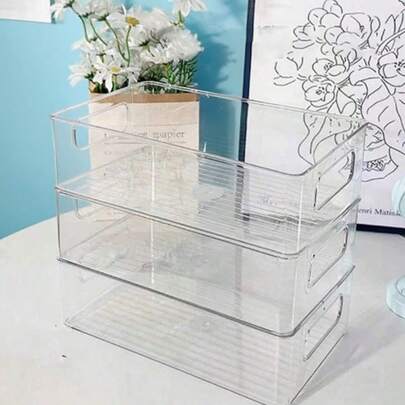 Hộp đựng đồ trang điểm bằng acrylic trong suốt, có thể xếp chồng lên nhau, kèm ngăn kéo tháo rời, thích hợp để đựng đồ trên bàn trang điểm, dưới bồn rửa, trong tủ bếp, hoặc để trưng bày mỹ phẩm trên mặt bàn. Hộp đựng đồ dùng làm đẹp, chăm sóc da, trang sức và phụ kiện bằng acrylic trong suốt bền chắc.