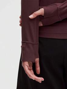 Define Jacket Nulu-For Yoga Gym Running-Sweat-Wicking-Yoga-All Seasons Sport-Spring/Summer-Autumn/Winter-Back To School - Goodnight Plum - 查看 5