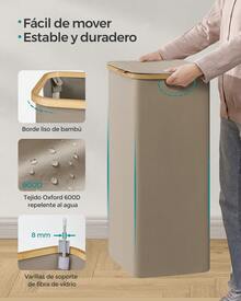 SONGMICS Laundry Baskets - 淺棕色 - 查看 3