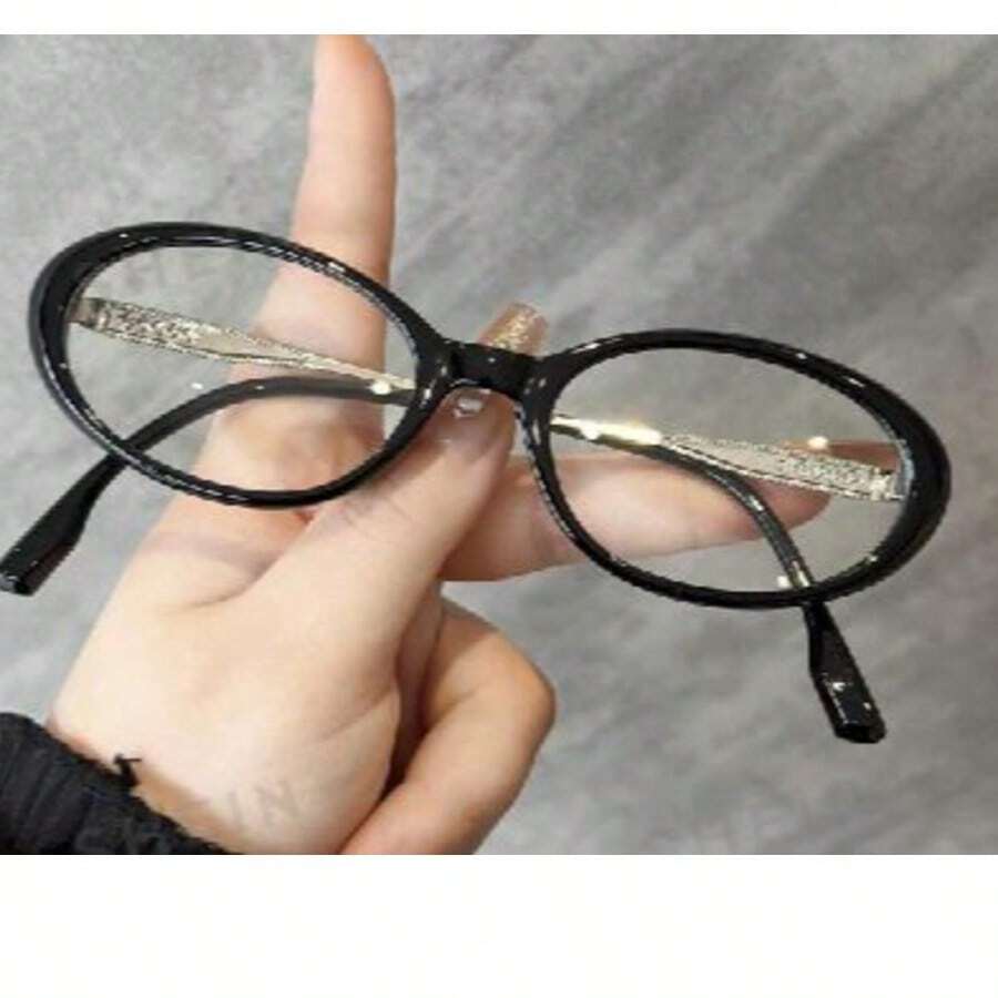 1 Stück Vollrahmen TR Rahmen Metallbein ovaler kleiner Rahmen Retro Hochwertige dekorative Innen-Computer-Lese- und Outdoor-Photochromatik-Modebrillen