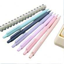 6 支粉彩自动铅笔套装：轻巧，可伸缩 0.5/0.7 毫米，适用于艺术和写作，握感舒适 [颜色随机]，适用于学校用品，返校 - 彩色 - 查看 3