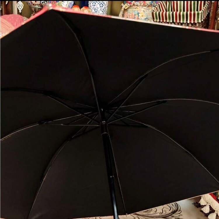 1pc 8-Rib Vintage Umbrella, Dual Use Sunshade & Rainproof Umbrella, Wooden Handle, UV Protection For Women, Spring Summer Picks, Brides Maid Gifts, Room, Bedroom Decor, Bedroom Decor, Beach, Travel, For Men, For Women, Vacation,Cute Stuff - As Picture - View 8