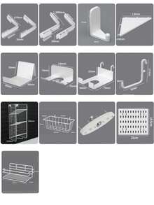 1 件装黑色/白色 DIY 洞洞板，洞洞板墙面收纳板，壁挂式洞洞板，洞洞板组合套装，墙面钥匙架，洞洞板墙面管理器，墙面框架，适用于厨房、家庭、办公室、工艺室、车库、工作室。 - 彩色 - 查看 12