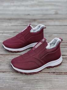 Męskie, termiczne, codzienne trampki/śniegowce, gruba podeszwa, wygodne buty sportowe na świeżym powietrzu, łatwe wsuwane, ciepłe damskie, termiczne, codzienne trampki/śniegowce, łatwe wsuwane buty dla par, rozmiary CN36-45 (jeśli masz grubsze stopy, zamów o jeden rozmiar większe)