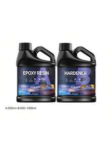 Bộ nhựa Epoxy 17oz/33.8oz, nhựa Epoxy trong suốt như pha lê, không bị ố vàng, không tạo bọt, tự san phẳng, thích hợp cho làm đồ trang sức, phủ và đúc các sản phẩm thủ công DIY, lý tưởng cho người mới bắt đầu. - màu đen - Xem 14