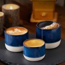 1 PIEZA Taza de espresso de cerámica y piedra, taza de té de cerámica, taza de té Kung Fu, taza de cata, de alta calidad, alta resistencia a la temperatura, pared interior lisa, fácil de limpiar, estilo simple de Oriente Medio, tres capacidades, taza de té para oficina y hogar, adecuada para uso personal y regalo a otros