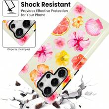 Checkered Phone Case For Samsung Galaxy S24 Ultra S22 S23 And A Series, Cute Plaid Checkerboard, Floral Pattern Compatible With IPhone 16 15 14 13 12 11 Pro Max Plus Protective Case Cover For Girls Women - 芙蓉貝殼 - 查看 4