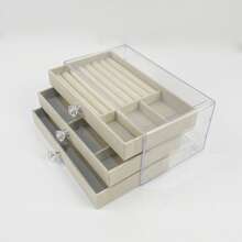 1 件优质珠宝收纳盒，防氧化耳环、项链、戒指展示架，适用于女士收纳整理器旅行必需品返校宿舍收纳秋季装饰