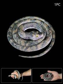 Realistic Soft Rubber Snake Toy, Vivid Patterned Python Texture, Scary Animal Snake Prop, Tongue Out Cobra, Novelty Party Gag Snake Model, Small Gift,Snake,Novelty Gifts,Toys,Snake Stuff,Novelty Gifts Funny,Rubber