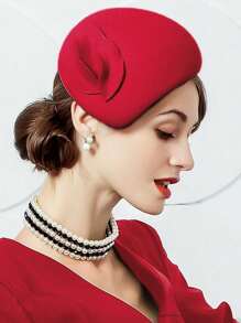 HIMESPORT 100% Wool Felt Fascinator Hat For Women Ladies Church Wedding Tea Party Dress Kentucky Pillbox Hats Elegant Vintage Fashion Cocktail Derby Fedora Hats Cap