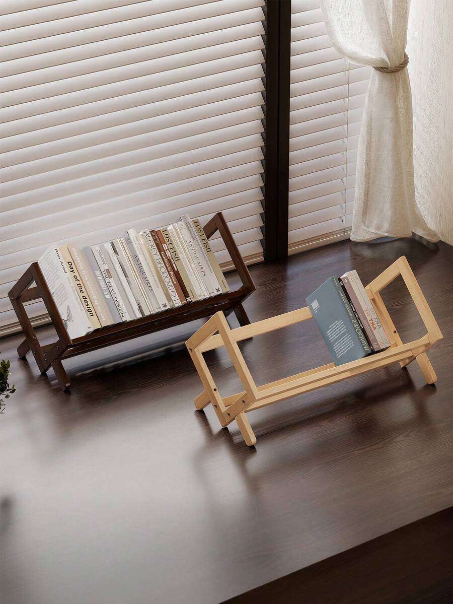 简约魅力，竹制桌面书架 - 多层储物架，是家庭办公室装饰的理想之选，坚固的天然材料，非常适合存放书籍和用品，实用的置物架。
