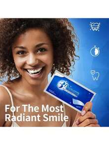 牙齿美白贴片 - 去除茶渍、咖啡渍、烟渍，恢复牙齿光泽，深层清洁，口腔卫生，牙齿美白，粘合剂 - 彩色 - 查看 3