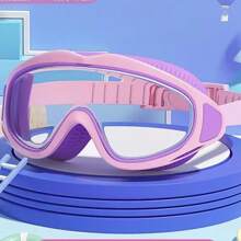 Kids Swimming Goggles, Anti-Fog Anti-Leak Big Frame Swim Goggles For Boys And Girls Aged 3-14