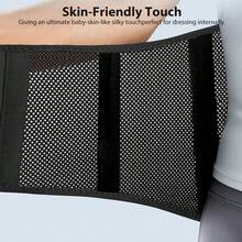 透气3D针织腰部支撑带 - 可调节背部支撑，男女适用，符合人体工程学设计 - 黑色 - 查看 3