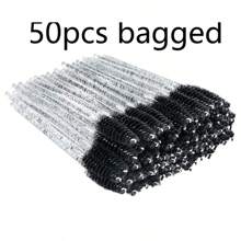 100/500pcs Disposable Black Eyelash Brush, Mascara Wand, Eyebrow Brush, Mini Makeup Brushes - Multicolor - View 9